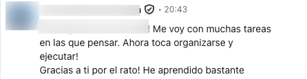 Resultado de alumno aplicando Comment Play
